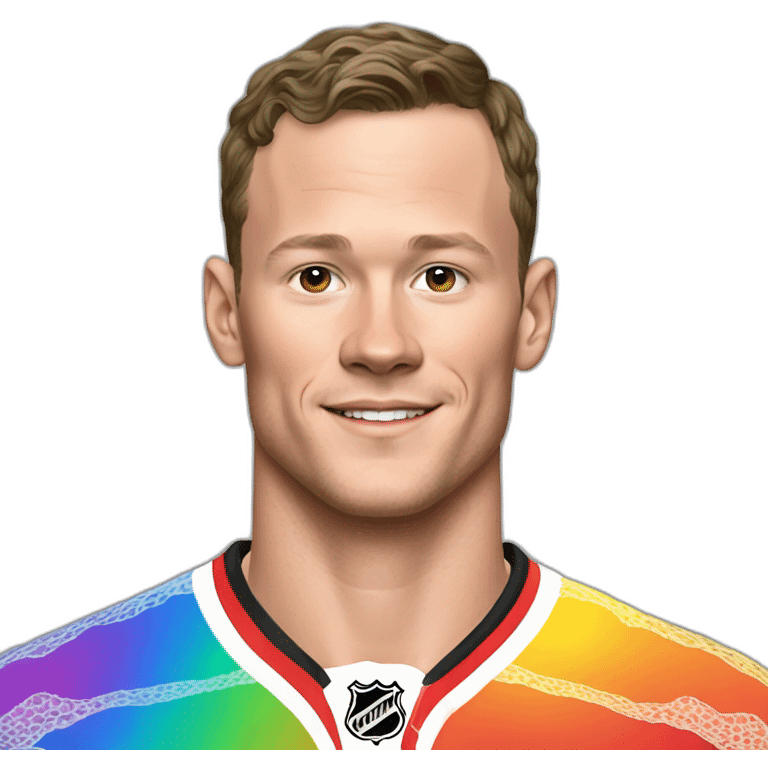 Fancy disco Jonathan Toews wearing rainbow lace shirt emoji