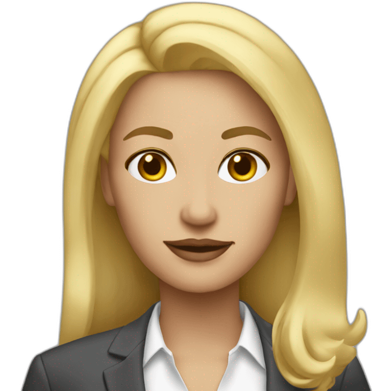 executive woman blonde hair emoji