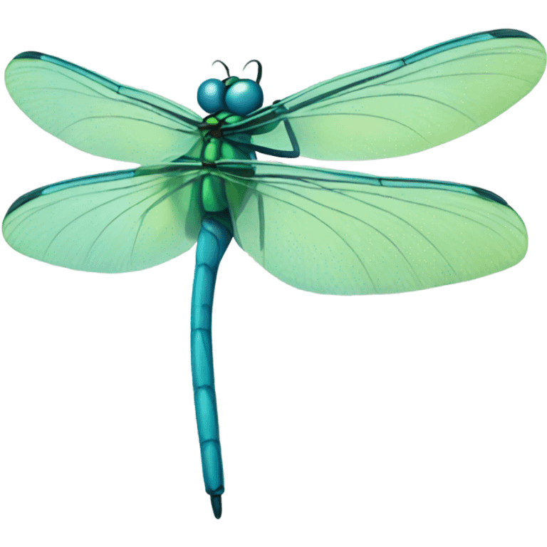 Pretty blue green dragonfly emoji