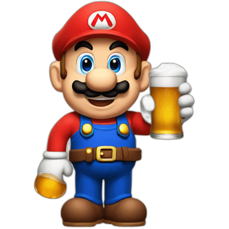 mario take a beer emoji