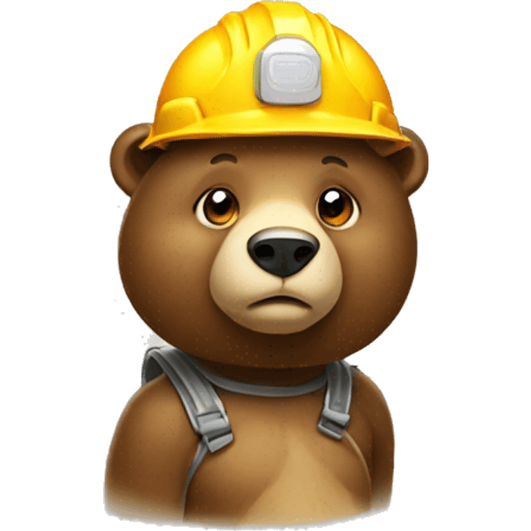 A bear with a hardhat emoji