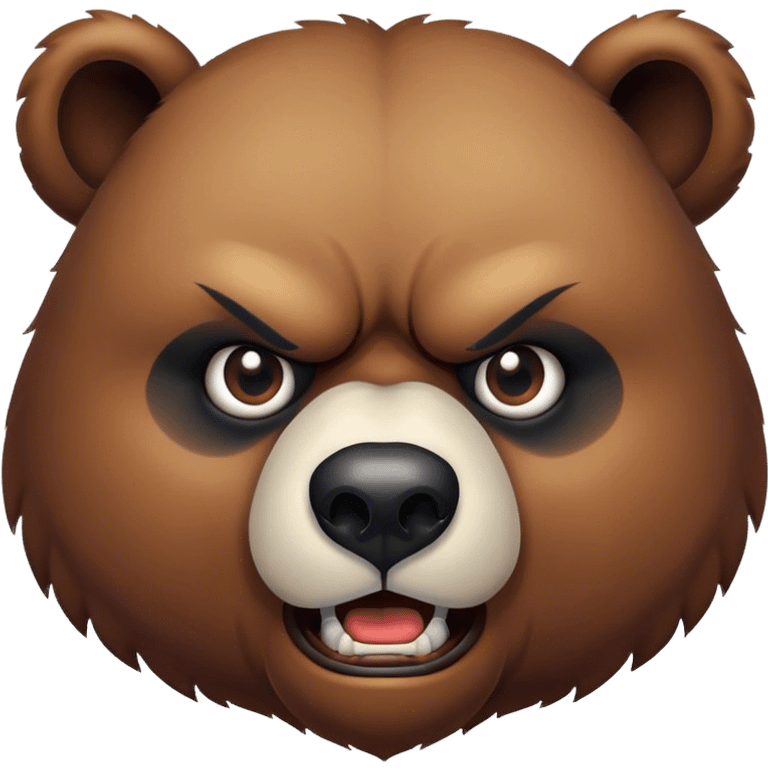 ANGRY looking bear  emoji