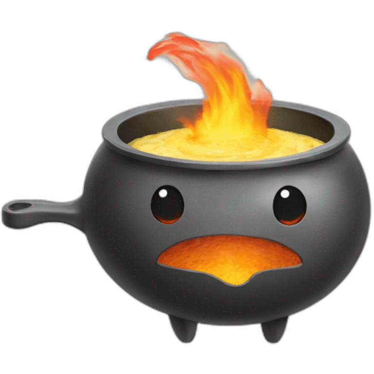 calcifer from howl's moving castle eat scrambled eggs emoji