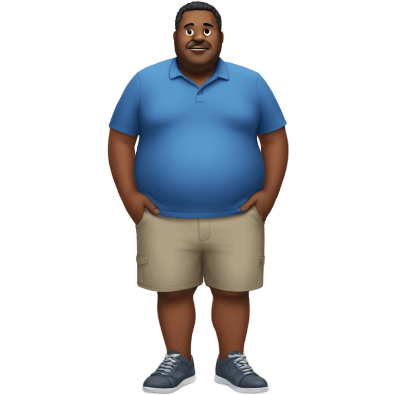 Fat guy with big feet emoji