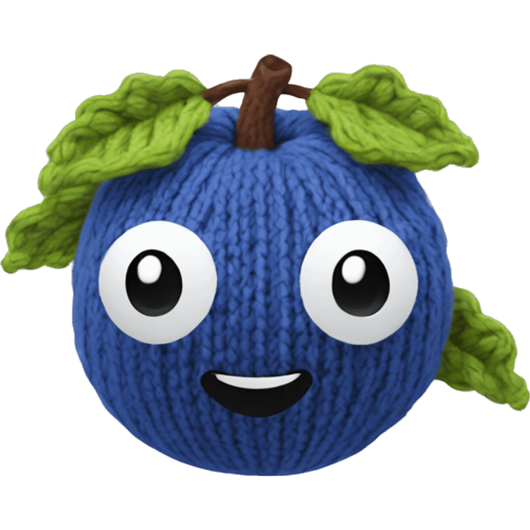 knitted blueberry emoji