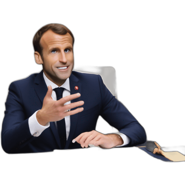 Macron fait un Doigt d’honneur emoji