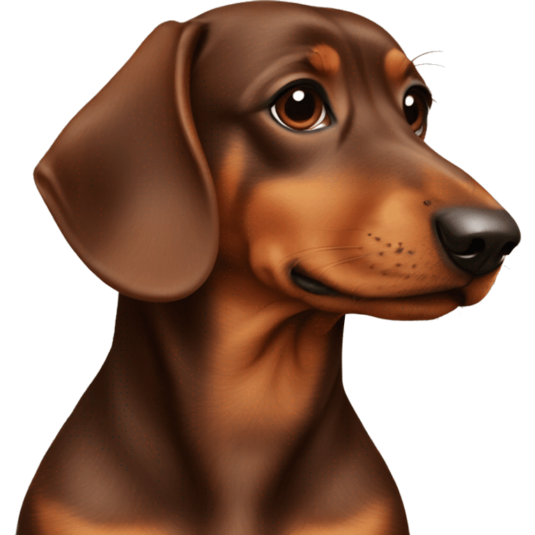 Female kissing brown daschund emoji