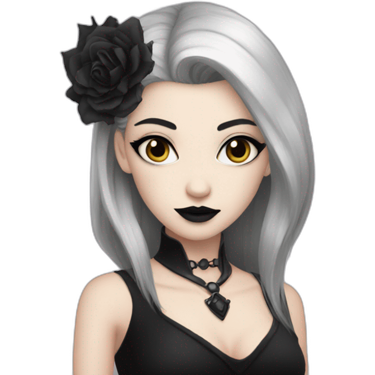 Goth princess emoji