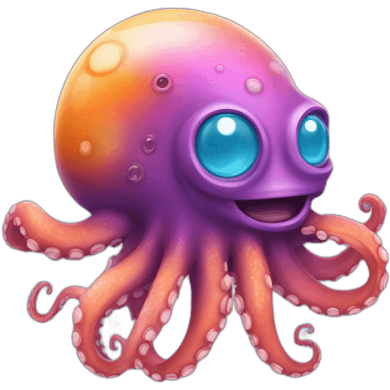 A smiling octopus spaceship emoji