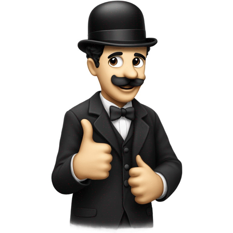 Charlie Chaplin thumbs up emoji