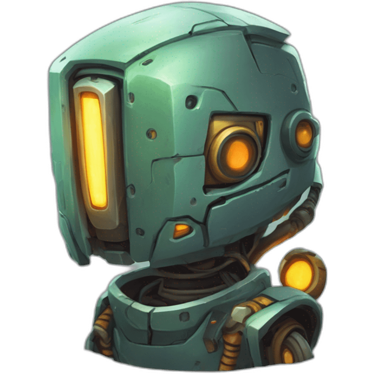 robot character scifi roguelike rpg style inspired by slay thee spire emoji