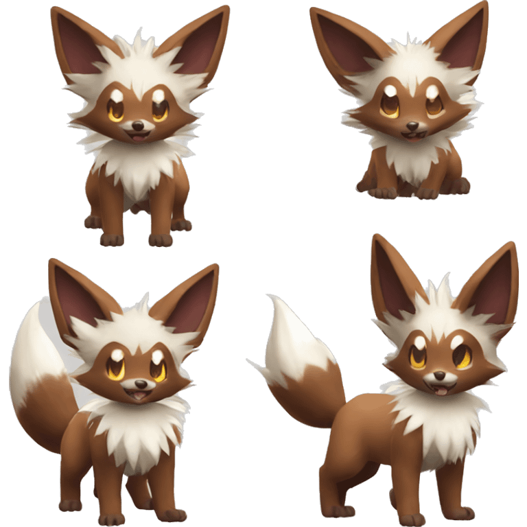 Lycanroc Eevee Furret Zigzagoon emoji