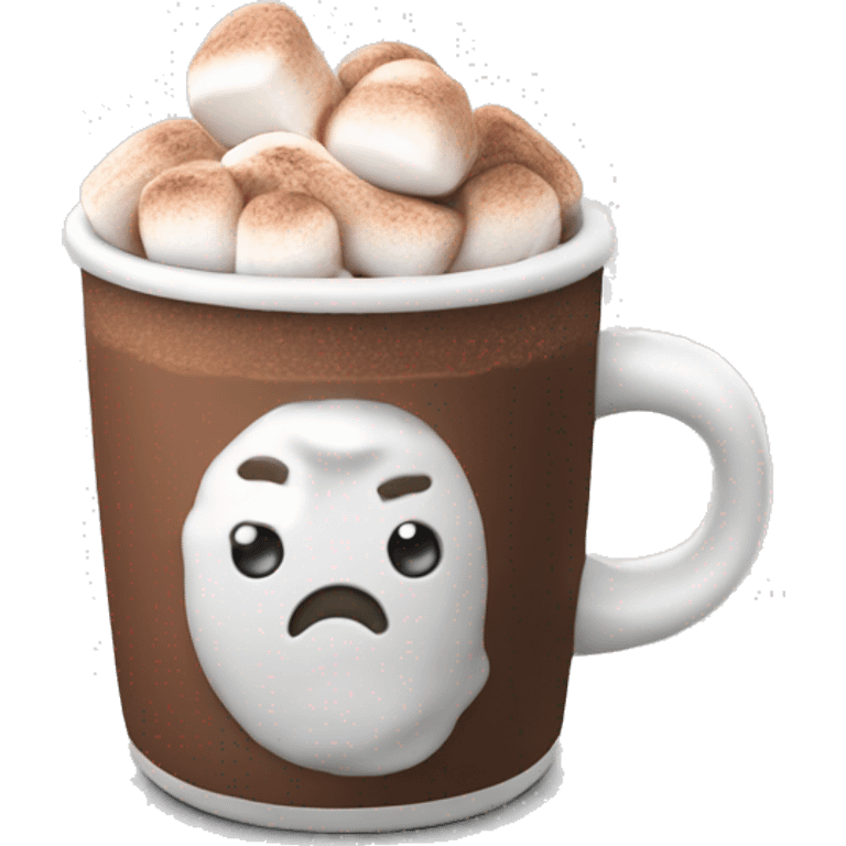 Hot chocolate with marshmallows  emoji