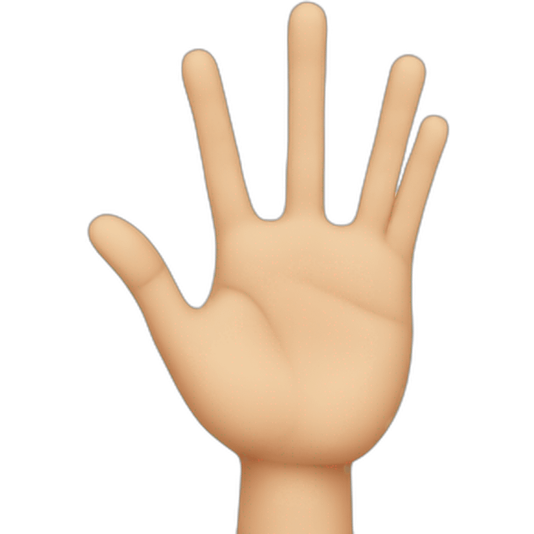 Hand showing 4 fingers emoji