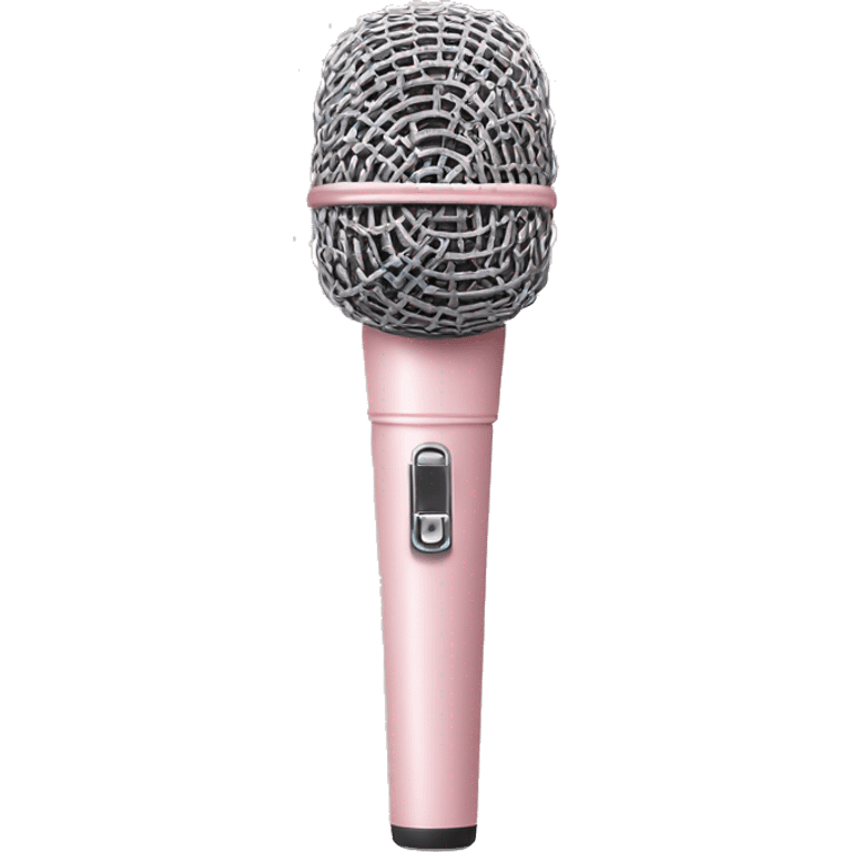 pastel pink realistic microphone emoji