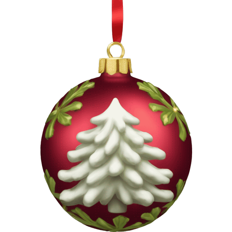 Christmas tree rococo bauble emoji