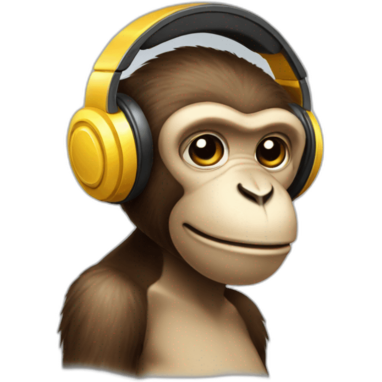 monkey with headphones emoji