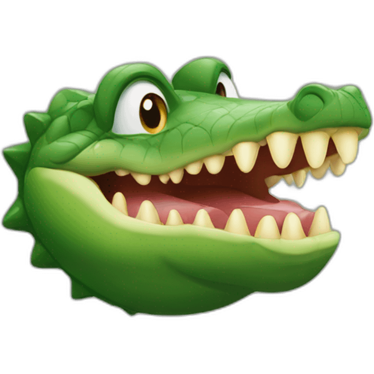 Crocodile lip bite  emoji