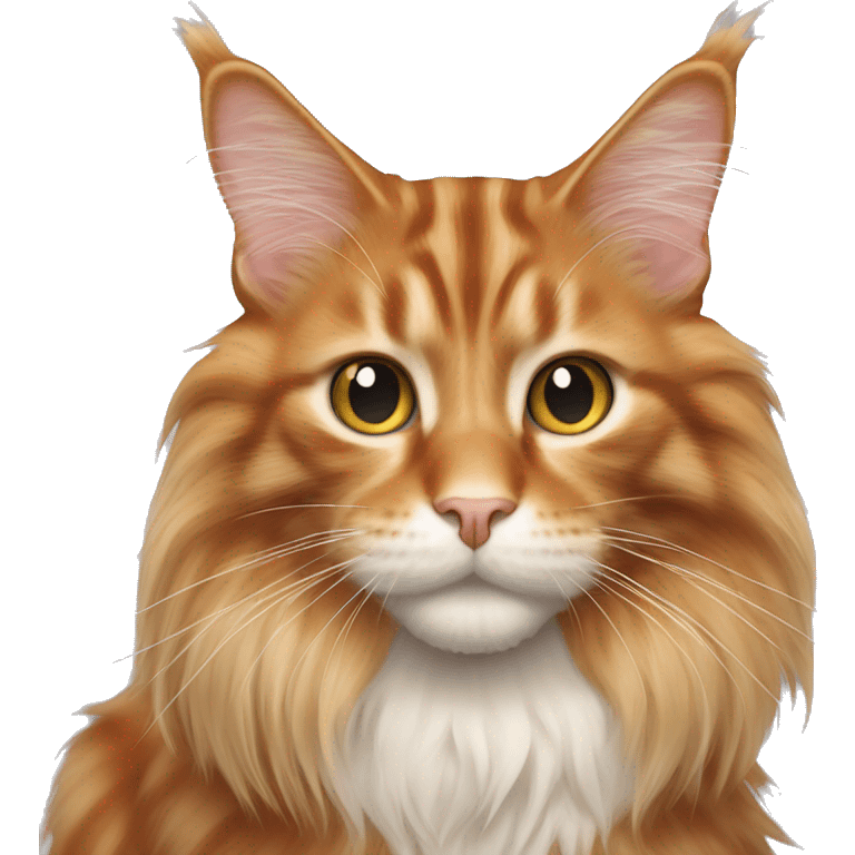 Ginger Maine coon cat emoji