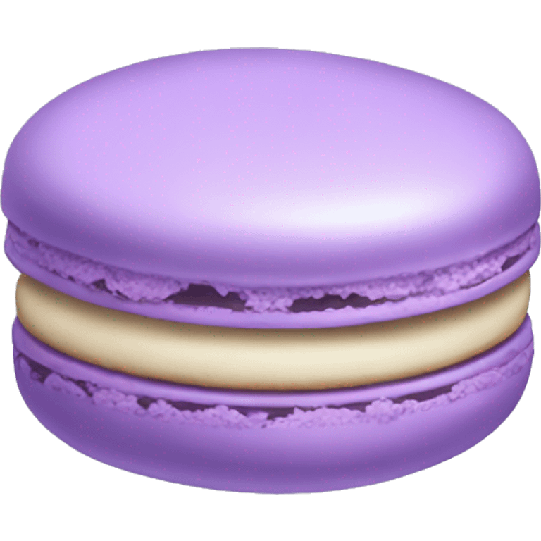 Realistic pastel purple macaroon emoji