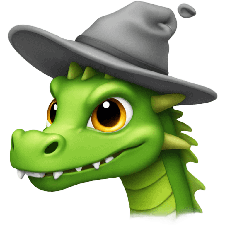 Dragon with gray hat emoji