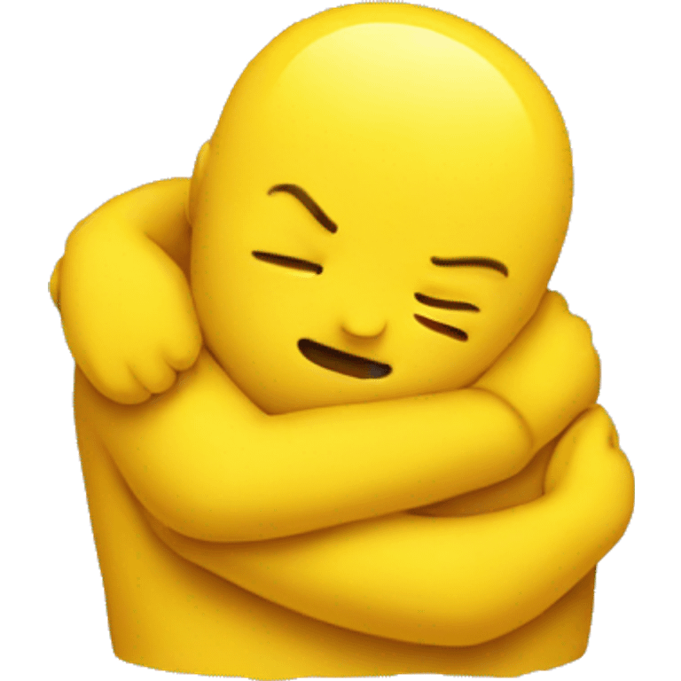 Sad hug yellow face open hug emoji