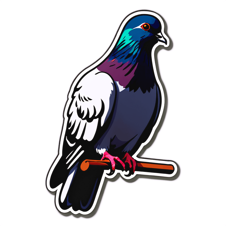 Pigeon eating emoji