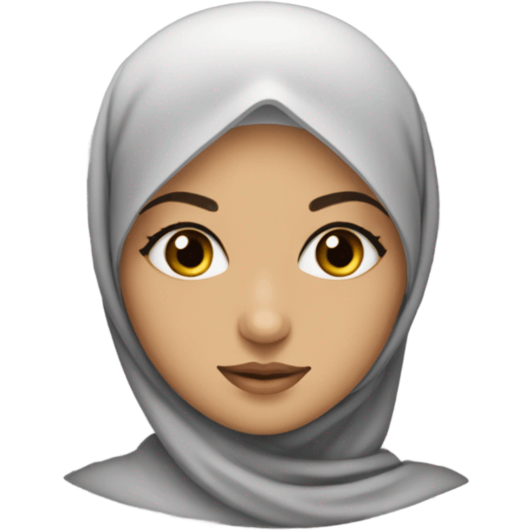 Hijabi girl with Long lash emoji