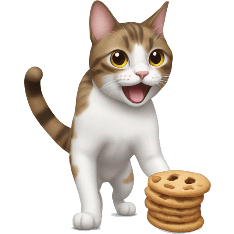 Cat trying to get a treat emoji