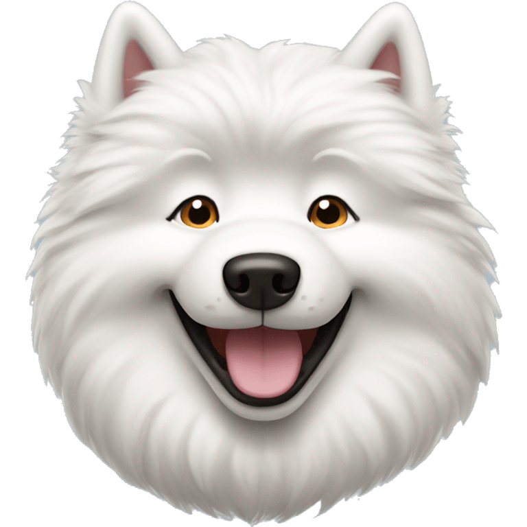 samoyed dog smiling emoji