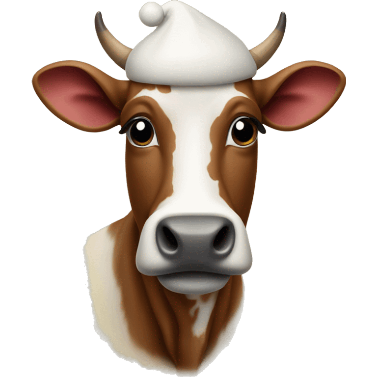 Christmas cow emoji