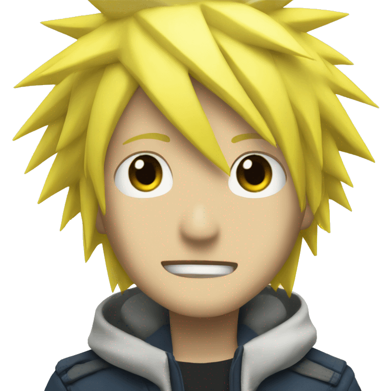 Minato bright yellow spiky hair emoji