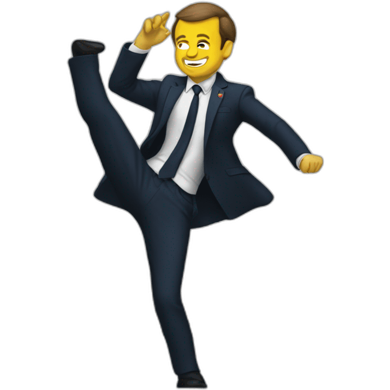 Macron qui dab emoji