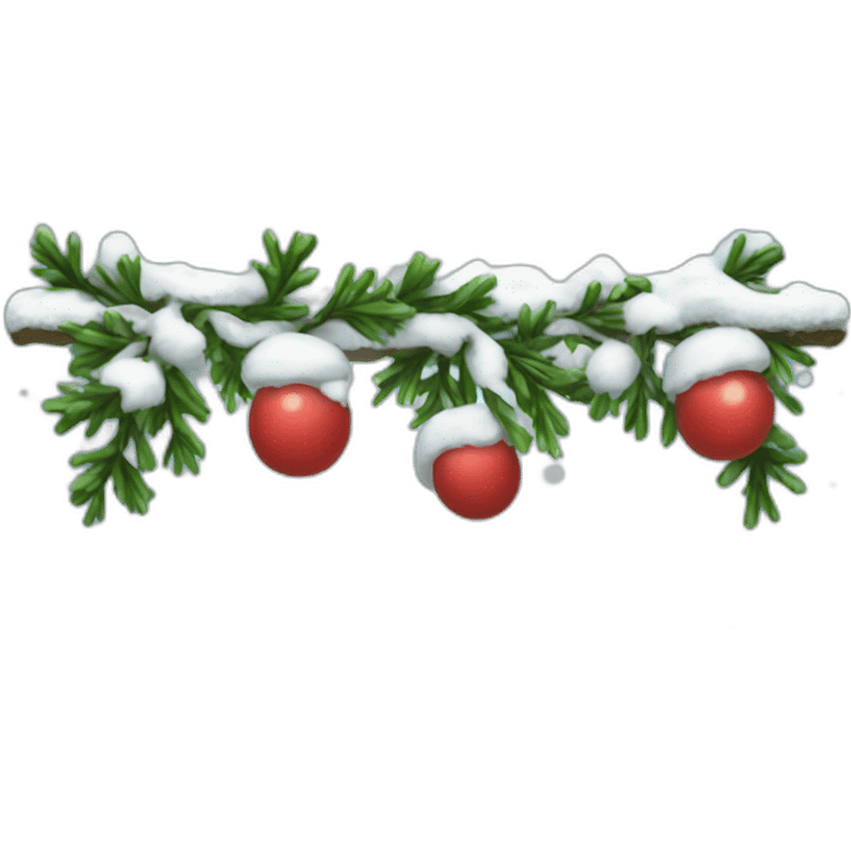 snow and garland emoji