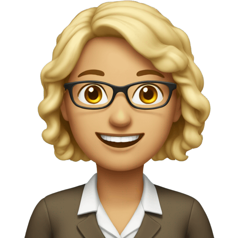 Teacher woman happy emoji