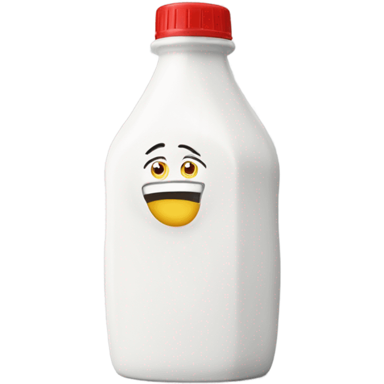 white Squeeze Sauce Bottle but thinner bottle gotta have cap and looking sideways  emoji