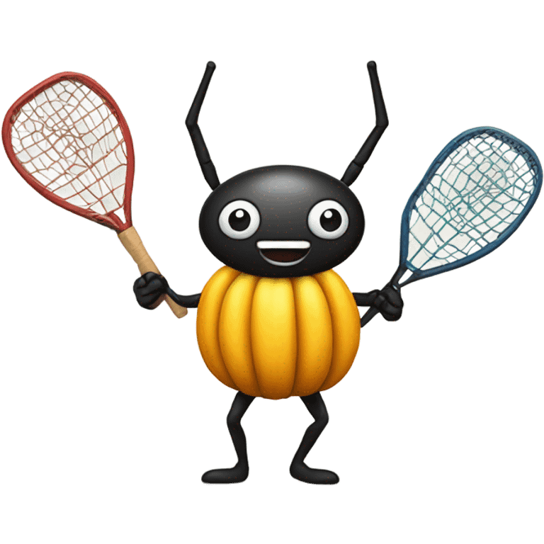 Spider playing squash emoji