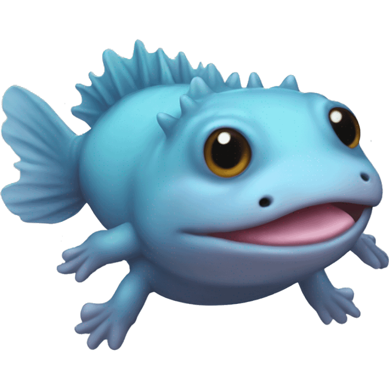 Blue axolotl emoji