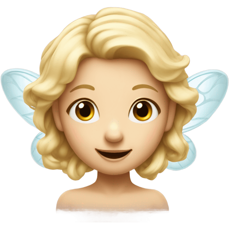 Tiny blonde fairy is awake! emoji