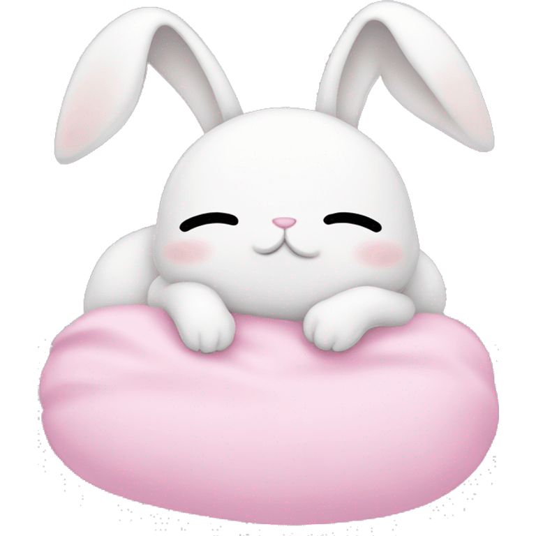 sleep bunny kawaii emoji