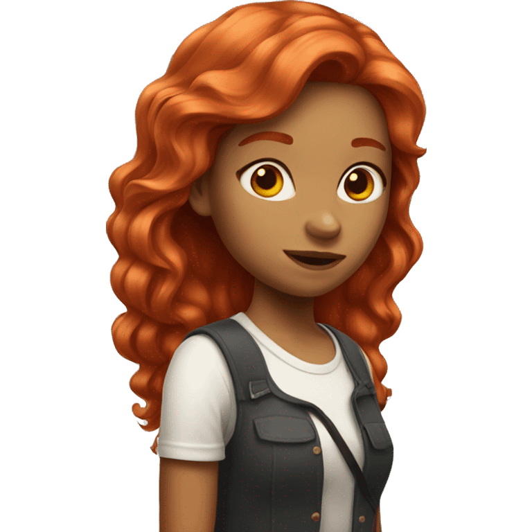 red head girl with foxears emoji