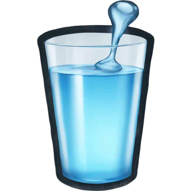 Create an emoji of a glass of water emoji