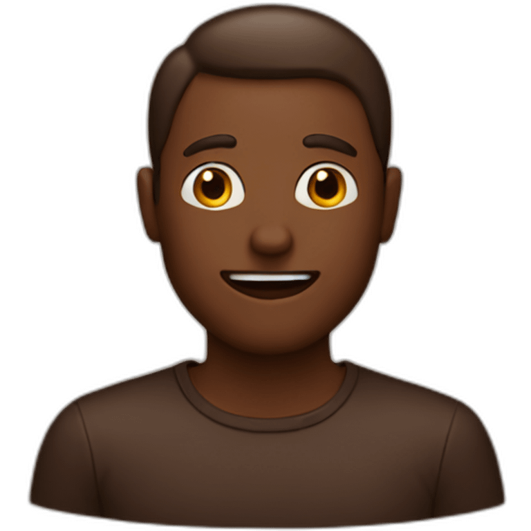 man with chocolate around his mouth emoji