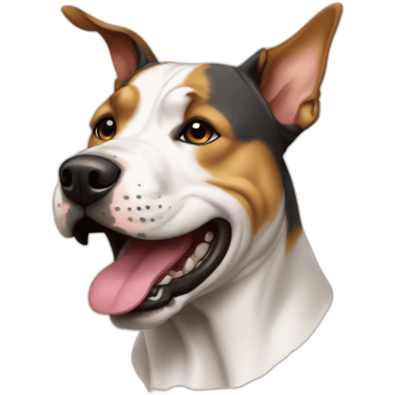 Amstaff double color with golden teeth  emoji