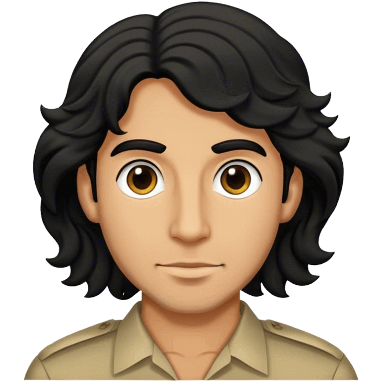 Guy with black wavy hair iraq  emoji