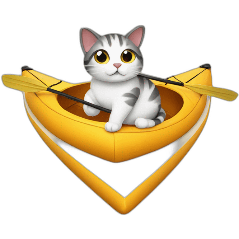 cat in a kayak emoji