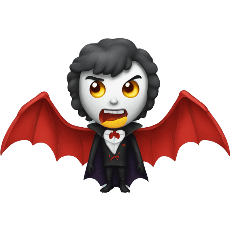 Vampire avec des ailes de poulet emoji