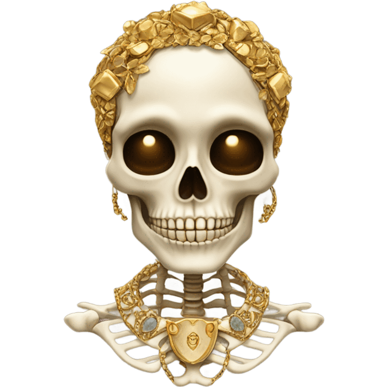 Skeleton in gold emoji