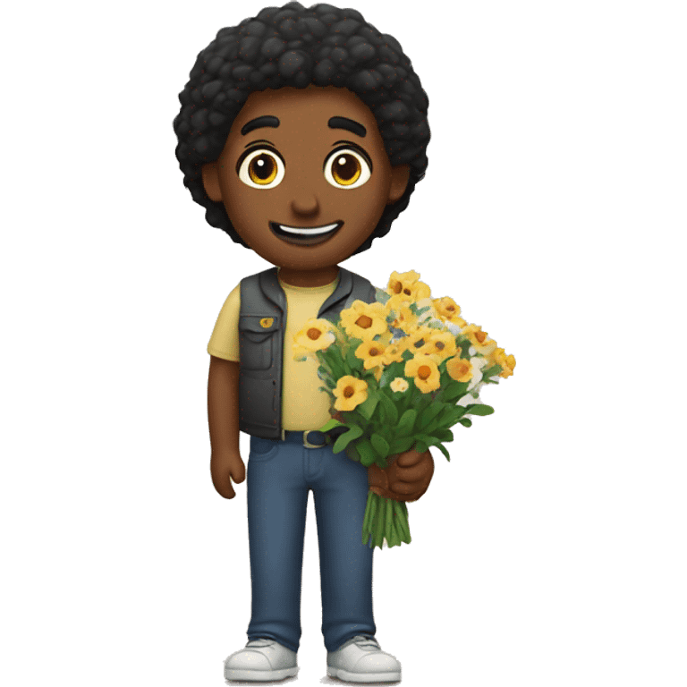 Stanley with flowers  emoji