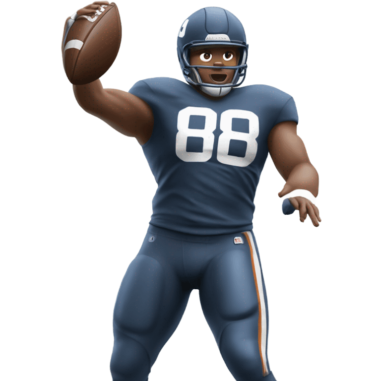 Tight end catching football emoji